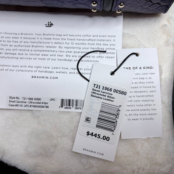 Brahmin Small Caroline Ultraviolet - The Unicorn! - Picture 10 of 11